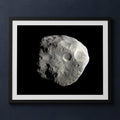 Framed print mockup — Epimetheus from the Cassini