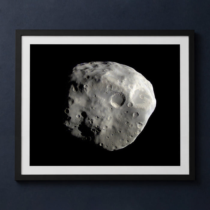 Framed print mockup — Epimetheus from the Cassini