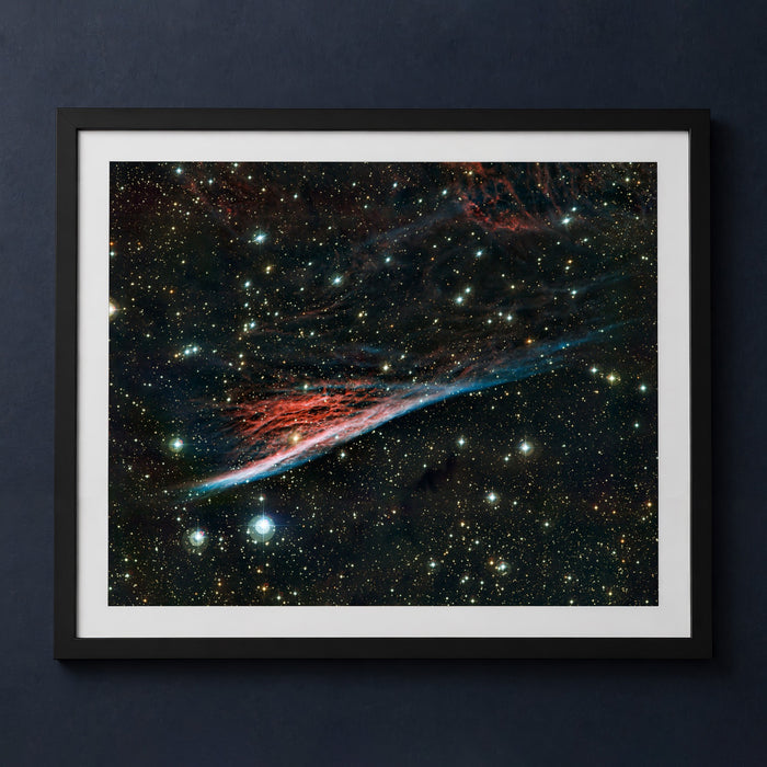 Framed print mockup — ESO Pencil Nebula
