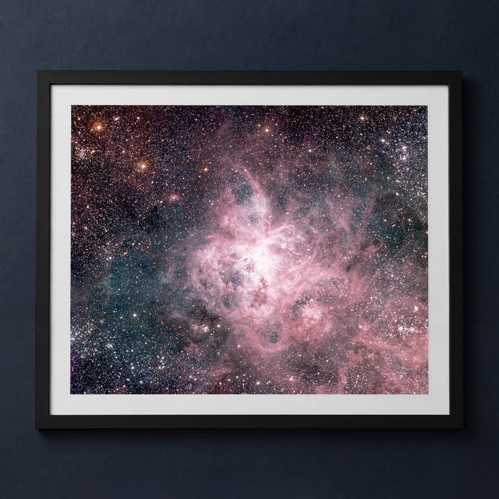 Framed print mockup — ESO Tarantula Nebula