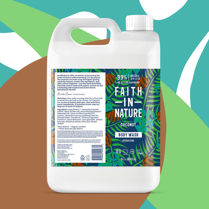 Faith In Nature - 5 Litre Refill Body Wash - Coconut
