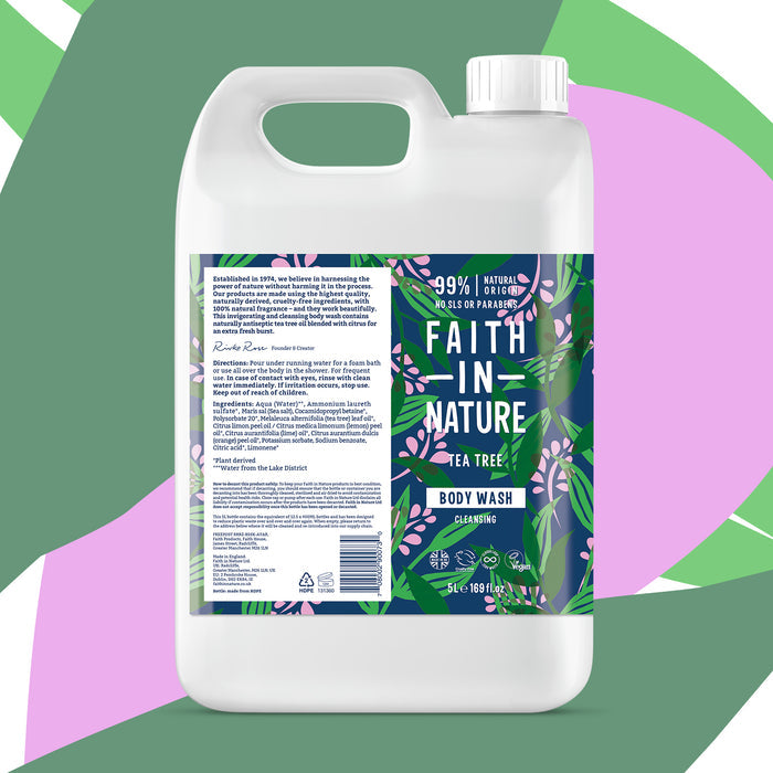 Faith In Nature - 5 Litre Refill Body Wash - Tea Tree