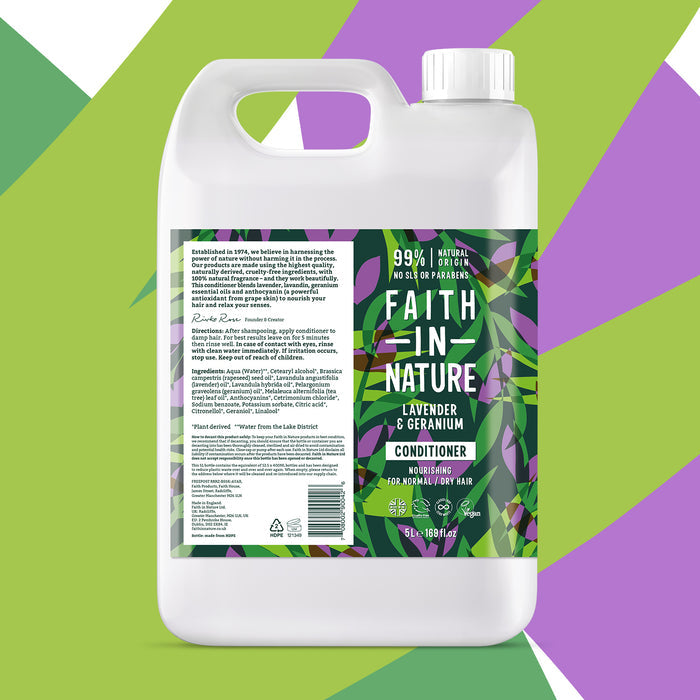 Faith In Nature - 5 Litre Refill Conditioner - Lavender & Geranium