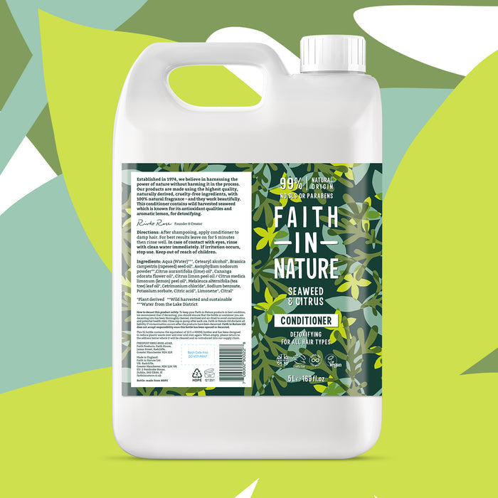 Faith In Nature - 5 Litre Refill Conditioner - Seaweed & Citrus