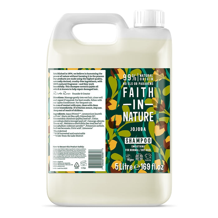 Faith In Nature - 5 Litre Refill Shampoo - Jojoba