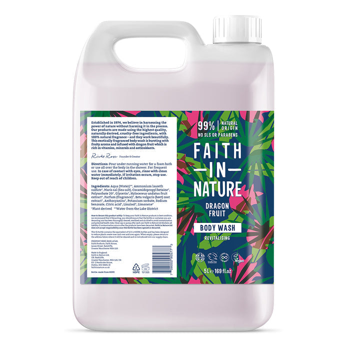 Faith in Nature - Body Wash 5Ltr - Dragon Fruit