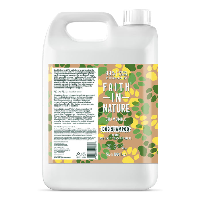 Faith in Nature - Dog Shampoo 5Ltr - Chamomile