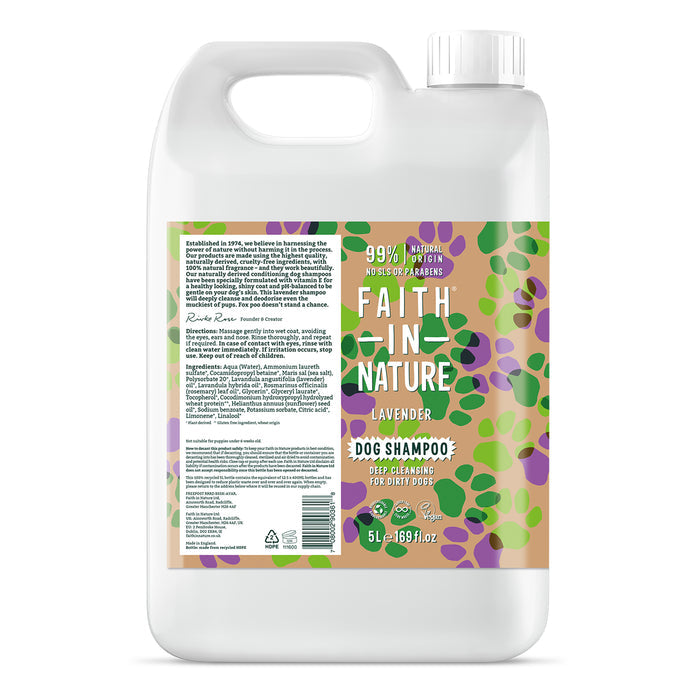 Faith in Nature - Dog Shampoo 5Ltr - Lavender