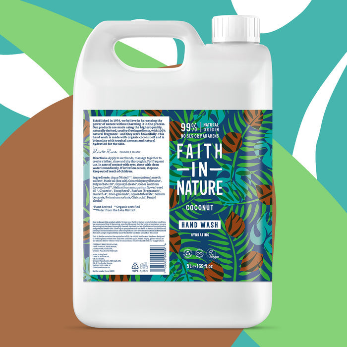 Faith in Nature - Hand Wash 5Ltr - Coconut