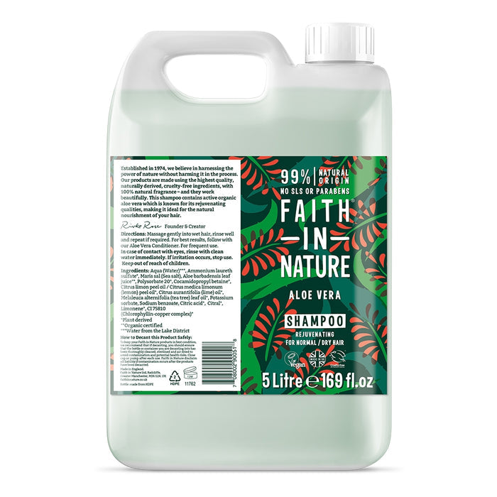 Faith In Nature - Shampoo - Aloe Vera 5 Litre Refill