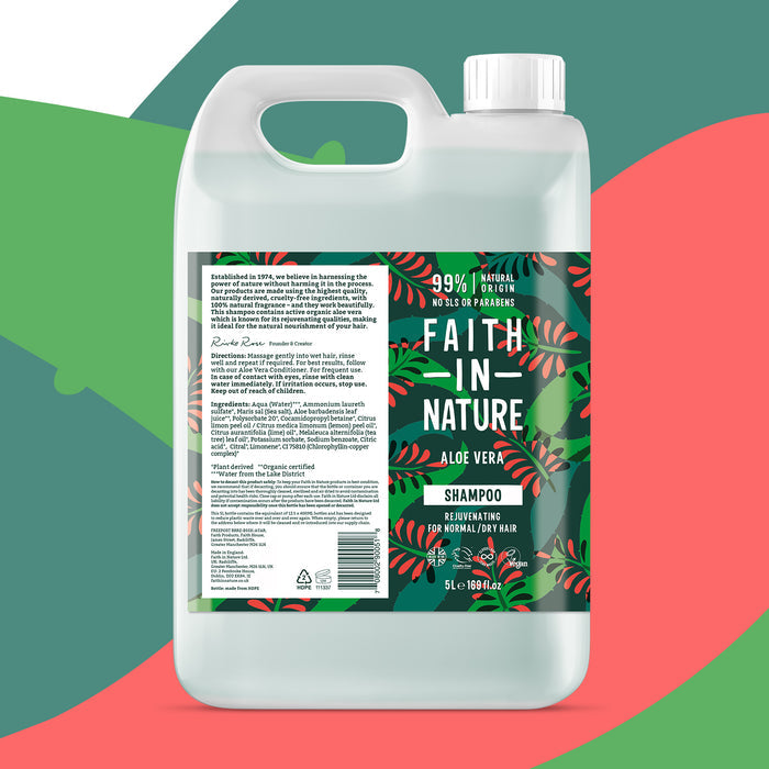 Faith In Nature - Shampoo - Aloe Vera 5 Litre Refill