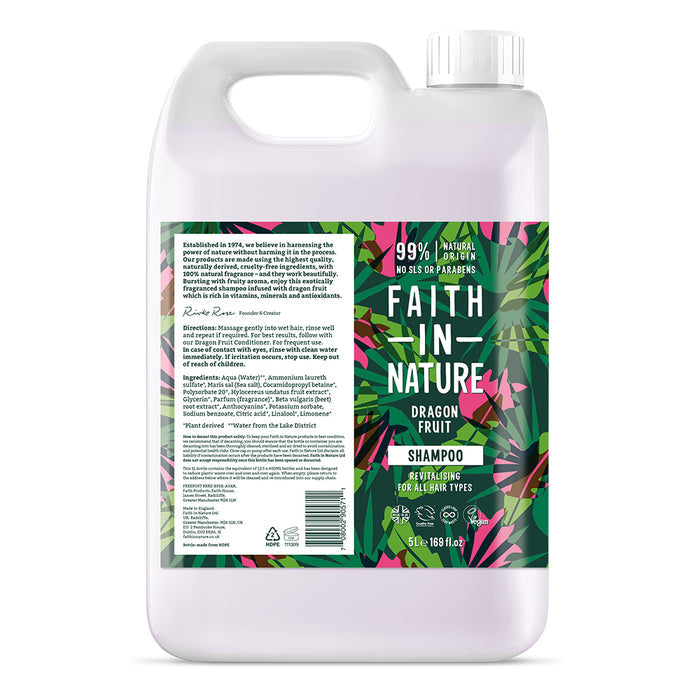Faith in Nature - Shampoo 5Ltr - Dragon Fruit