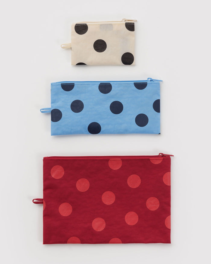 Flat Pouch Set - Polka Dot Mix