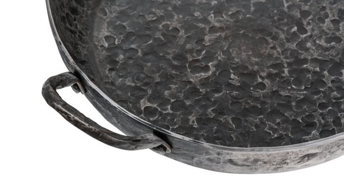 Forged Koekenpan Carbonstaal met 2 handvatten ø 24 cm - geschikt voor alle warmtebronnen - zonder anti-aanbaklaag