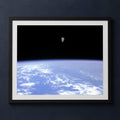 Framed print mockup — Free Flying Orbital EVA