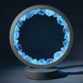 Gleneagles - (Grey Frame) Circle Earth LED Lamp - Blue Fluorite