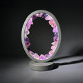 Gleneagles - (Grey Frame) Oval Earth LED Lamp - Purple Fluorite