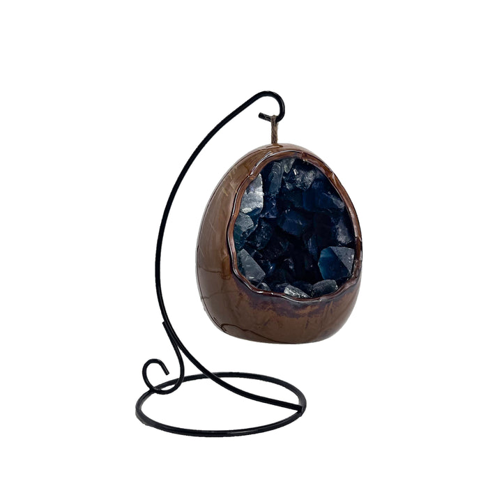 Gleneagles - LED Dinosaur Egg Lamp - Blue Fluorite