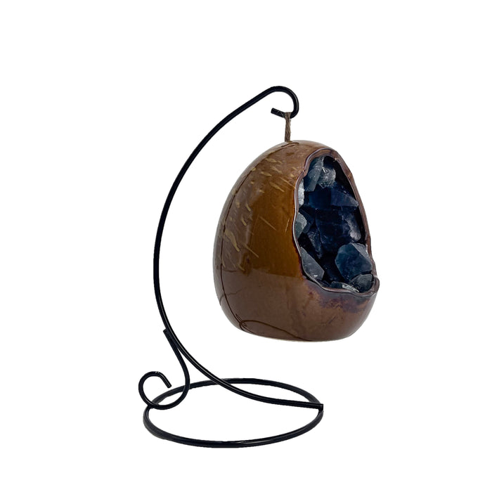 Gleneagles - LED Dinosaur Egg Lamp - Blue Fluorite