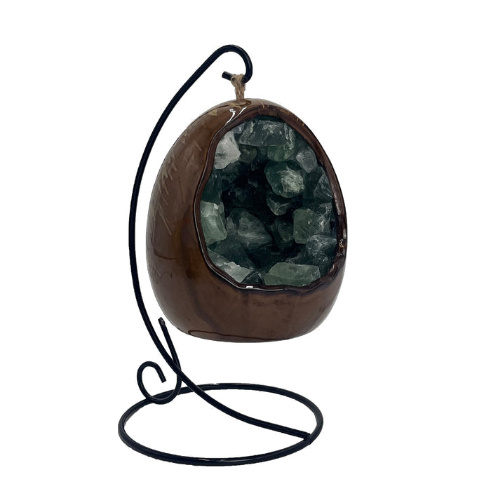 Gleneagles - LED Dinosaur Egg Lamp - Green Fluorite