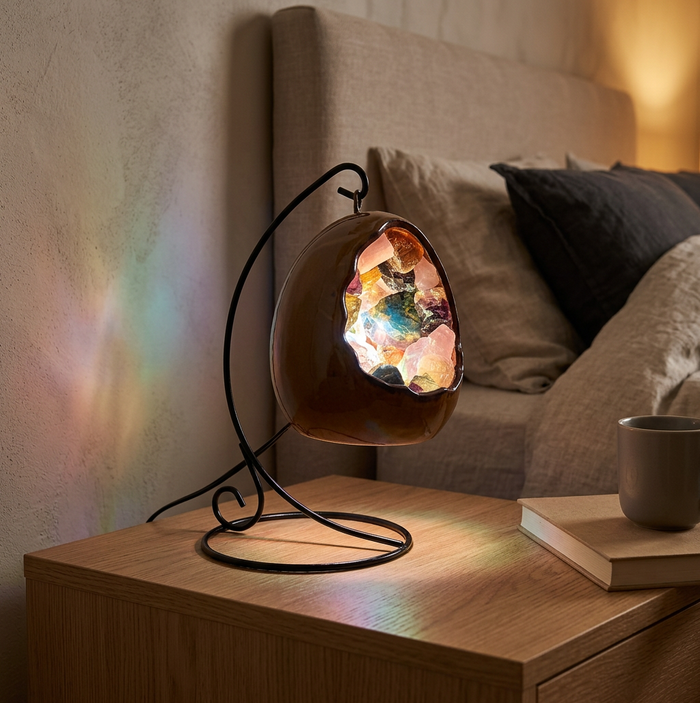 Gleneagles - LED Dinosaur Egg Lamp - Mixed Minerals