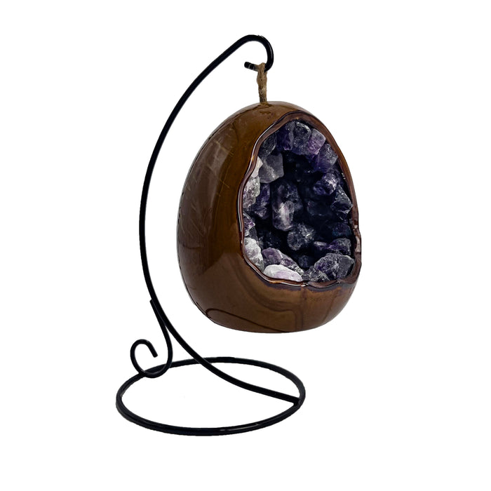 Gleneagles - LED Dinosaur Egg Lamp - Purple Fluorite
