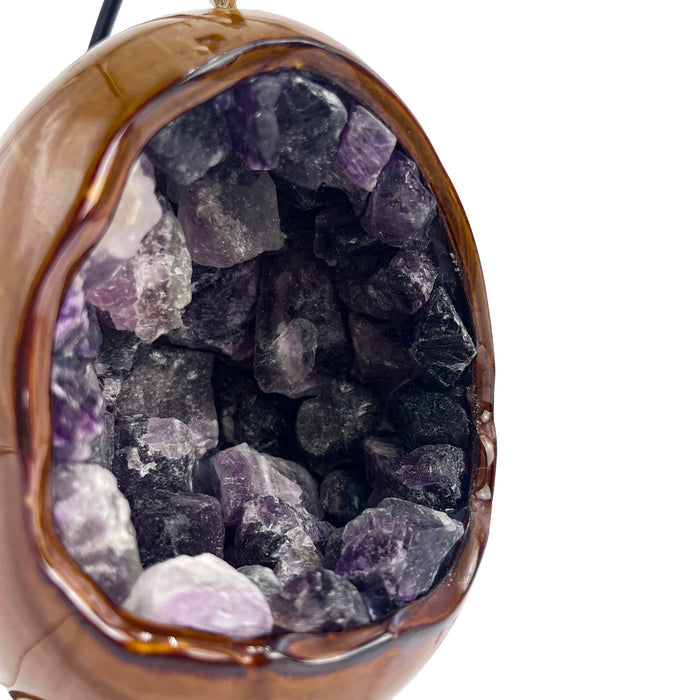 Gleneagles - LED Dinosaur Egg Lamp - Purple Fluorite