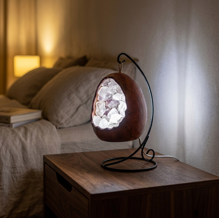 Gleneagles - LED Dinosaur Egg Lamp - Rock Quartz