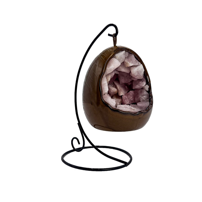 Gleneagles - LED Dinosaur Egg Lamp - Rose Quartz