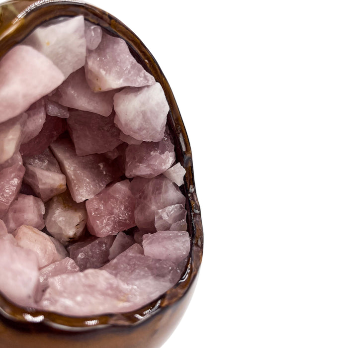 Gleneagles - LED Dinosaur Egg Lamp - Rose Quartz
