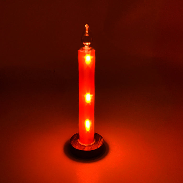 Gleneagles - Moving Stars Red LED USB Glass Candle