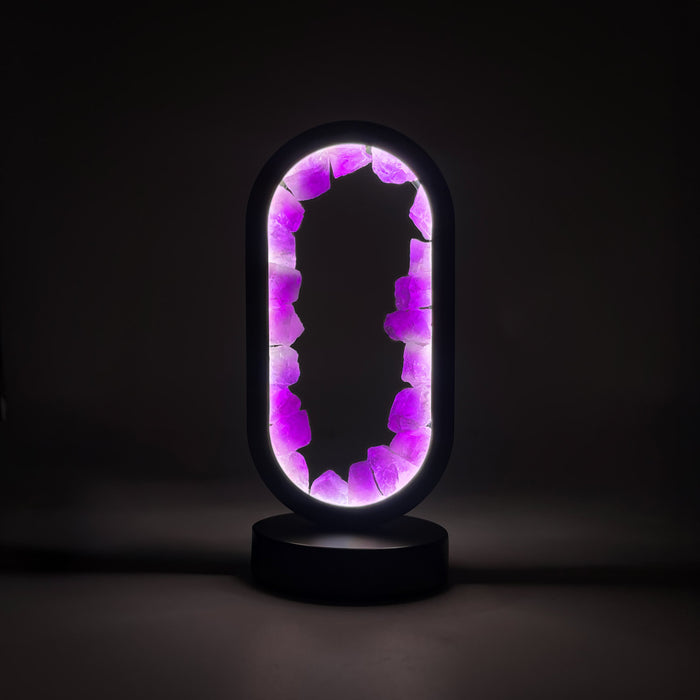 Gleneagles - Oval Earth LED Lamp - Purple Fluorite