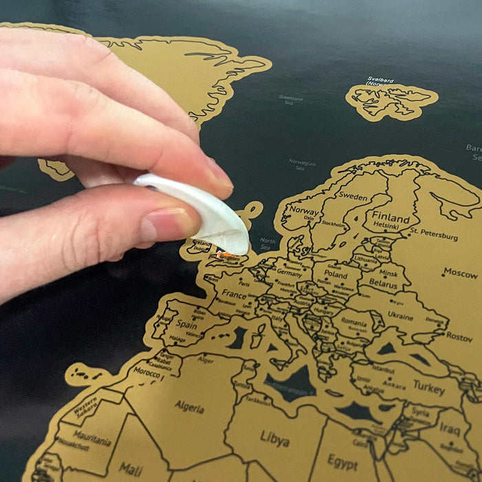 Gleneagles - Travel Scratch World Map - Black