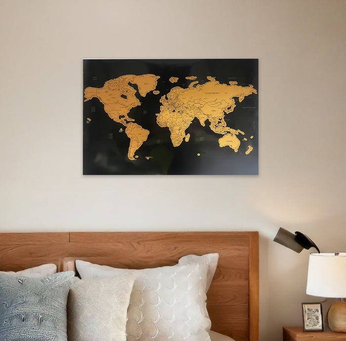 Gleneagles - Travel Scratch World Map - Black