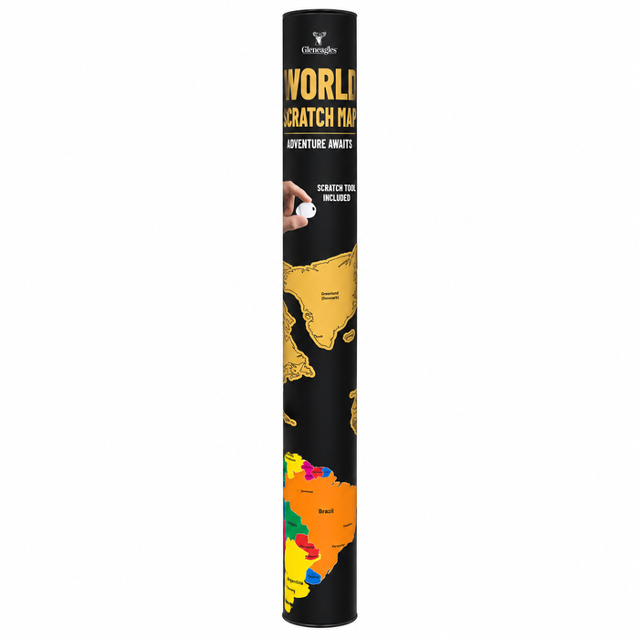 Gleneagles - Travel Scratch World Map - Black