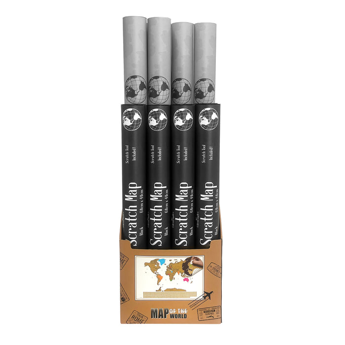 Gleneagles - Travel Scratch World Map - Black