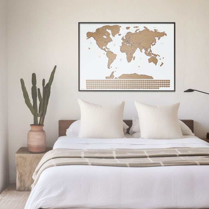 Gleneagles - Travel Scratch World Map - White