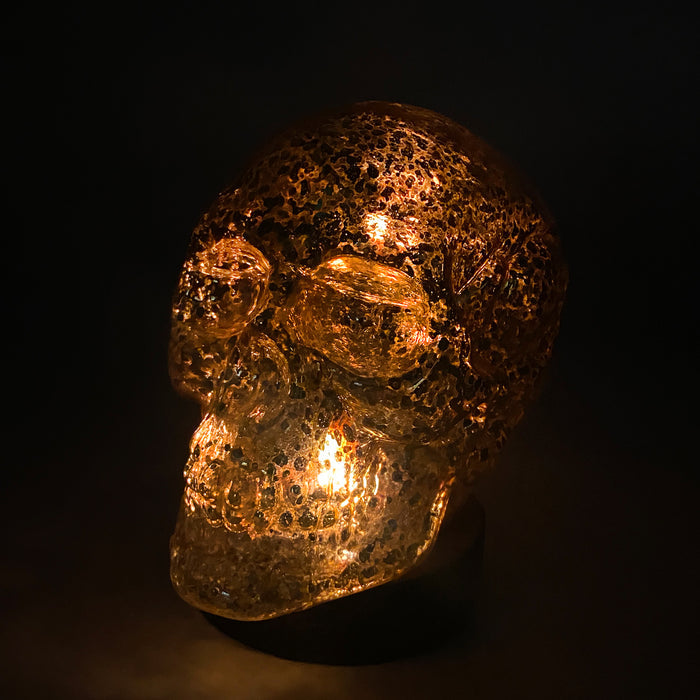 Gleneagles Flame Skull  - LED Battery Lamp