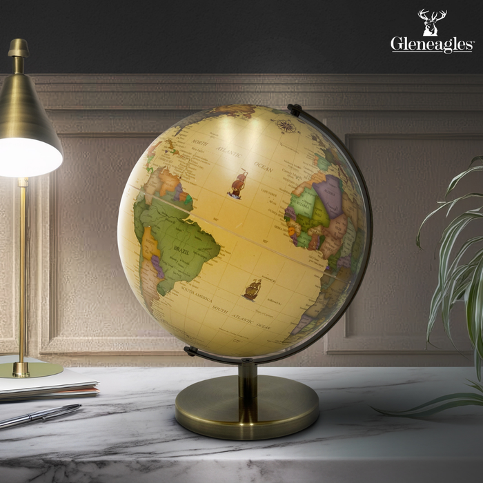 Gleneagles Travel Globe -  Antique Style 25cm