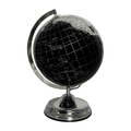Gleneagles Travel Globe -  Black & Silver LED Plug Operated 25cm