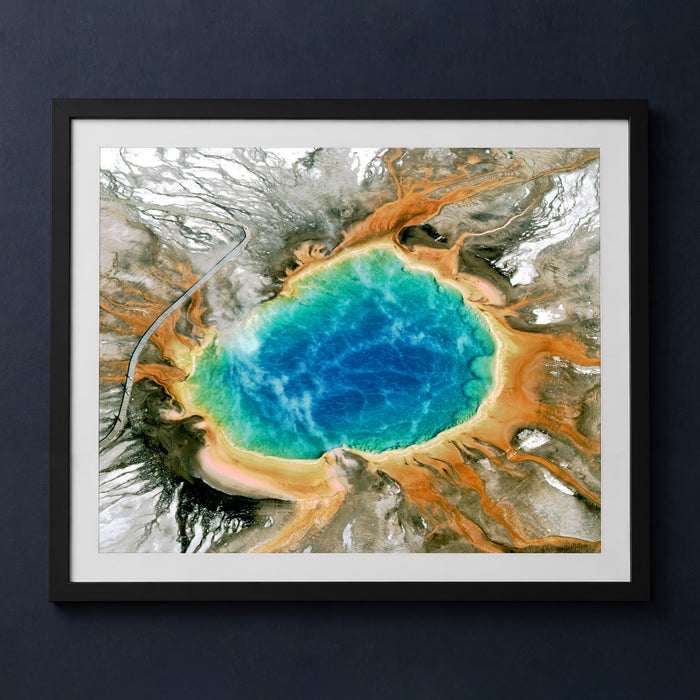 Framed print mockup — Grand Prismatic Spring