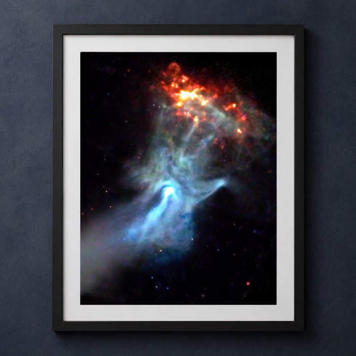 Framed print mockup — Hand of God Nebula