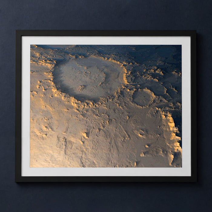 Framed print mockup — Happy Face on Mars