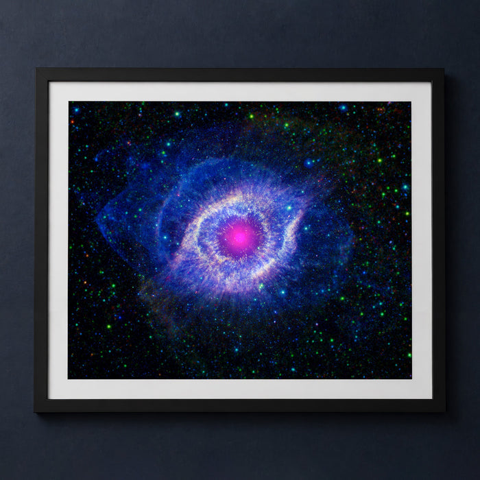 Framed print mockup — Helix Nebula In Blue