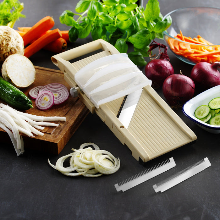 Hendi Japanse Mandoline  - Groentesnijder - Keukensnijder - Shogun (inclusief 3 Julienne mesjes)