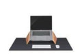 Home Office Bundle (Walnut Laptop Stand + Large Desk Pad)