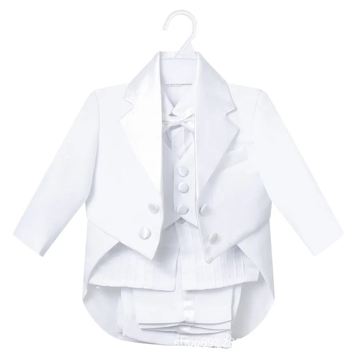 Hot Selling！Classic Little Boy Tuxedo/Wedding Party baby Boy Suit/Baby Boys Beige 5-piece Suit Set3345