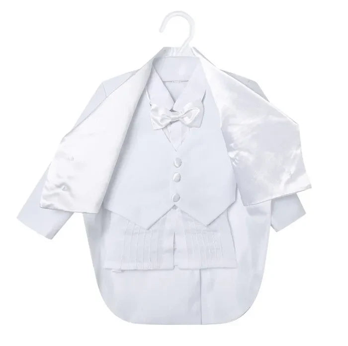 Hot Selling！Classic Little Boy Tuxedo/Wedding Party baby Boy Suit/Baby Boys Beige 5-piece Suit Set3345