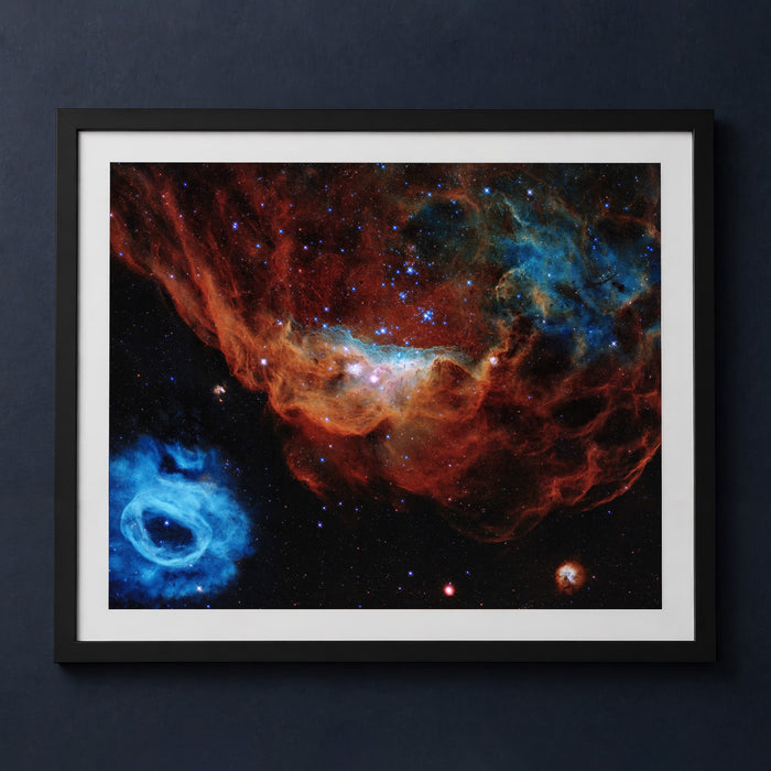 Framed print mockup — Hubble Cosmic Reef