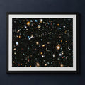 Framed print mockup — Hubble Deep Field